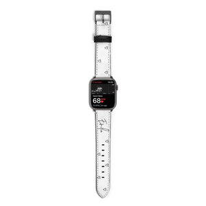 Transparent Black Handwritten Name Watch Strap