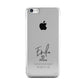 Transparent Black Handwritten Name Apple iPhone 5c Case