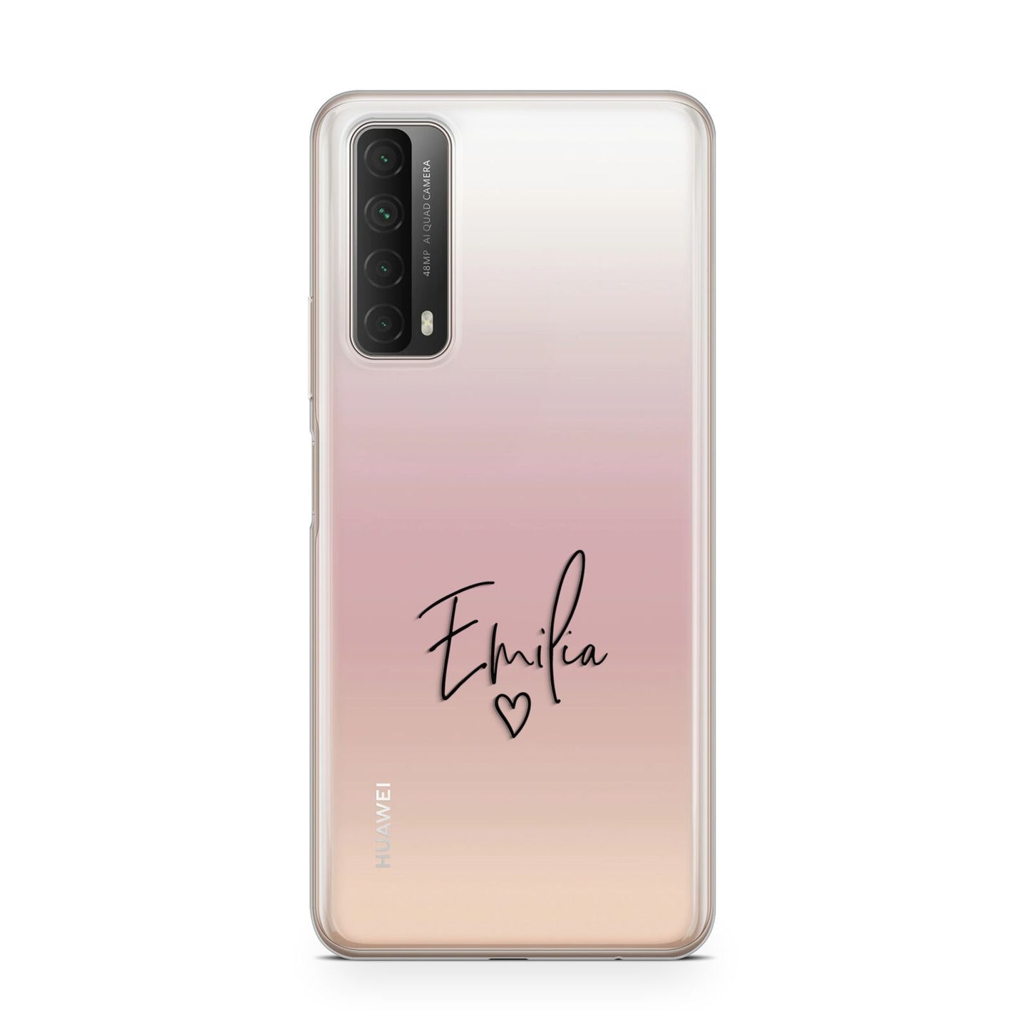 Transparent Black Handwritten Name Huawei P Smart 2021