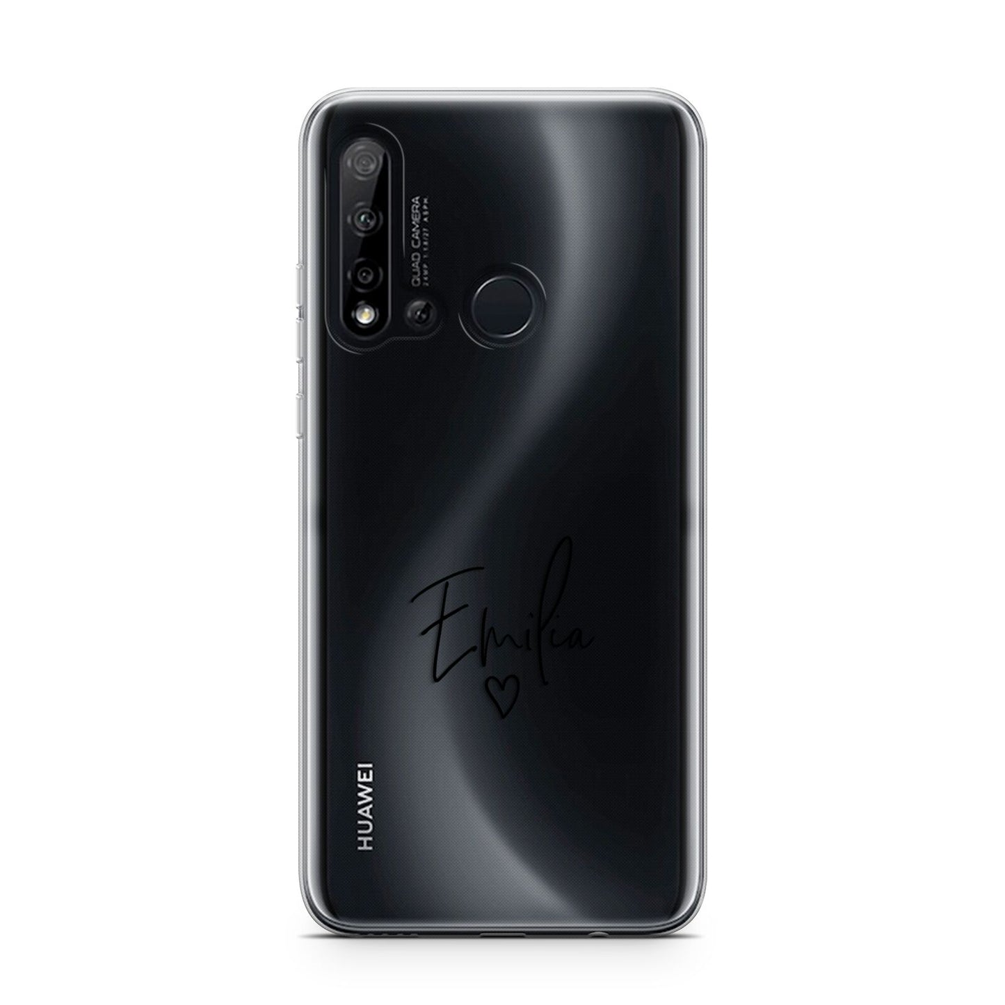 Transparent Black Handwritten Name Huawei P20 Lite 5G Phone Case