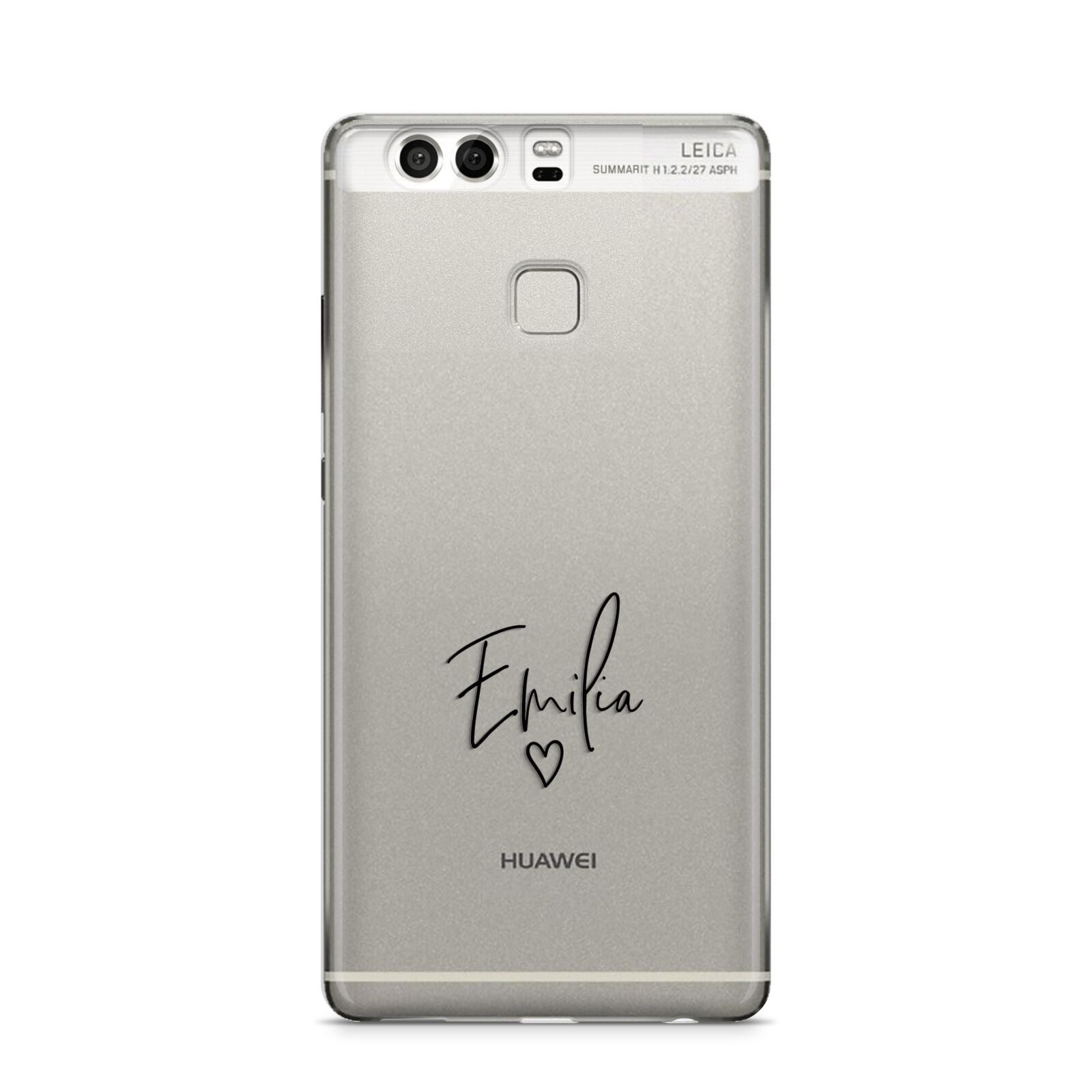 Transparent Black Handwritten Name Huawei P9 Case