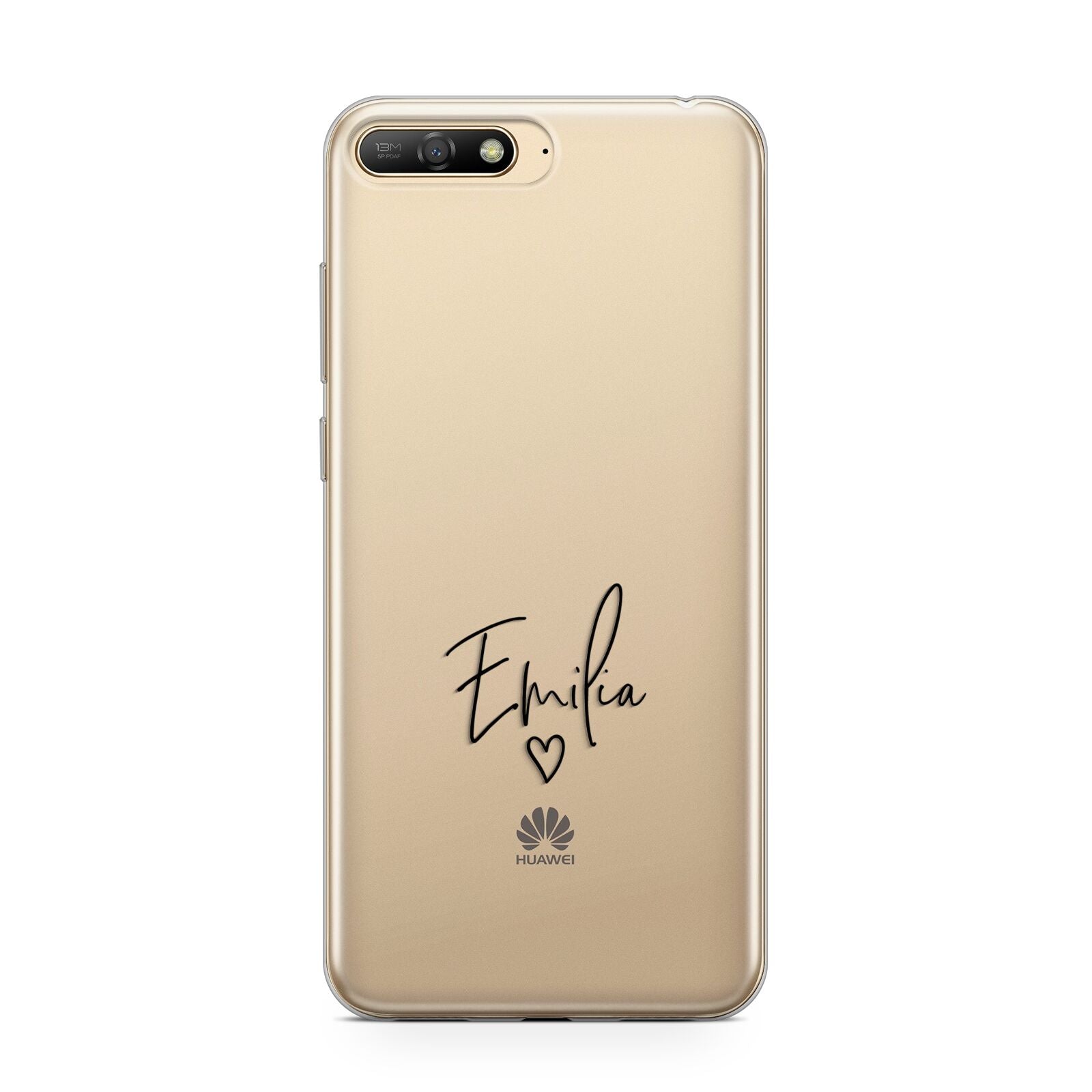 Transparent Black Handwritten Name Huawei Y6 2018