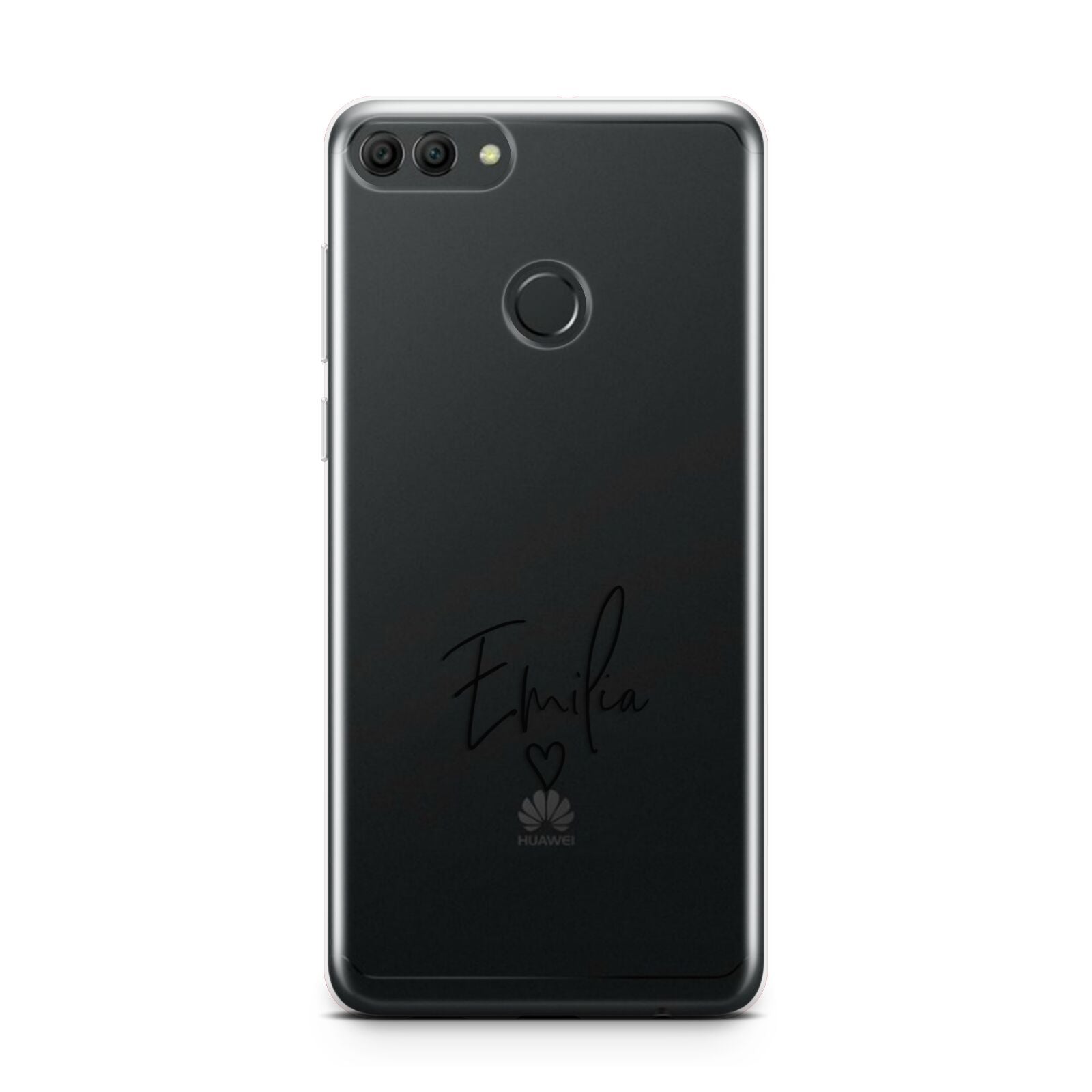 Transparent Black Handwritten Name Huawei Y9 2018