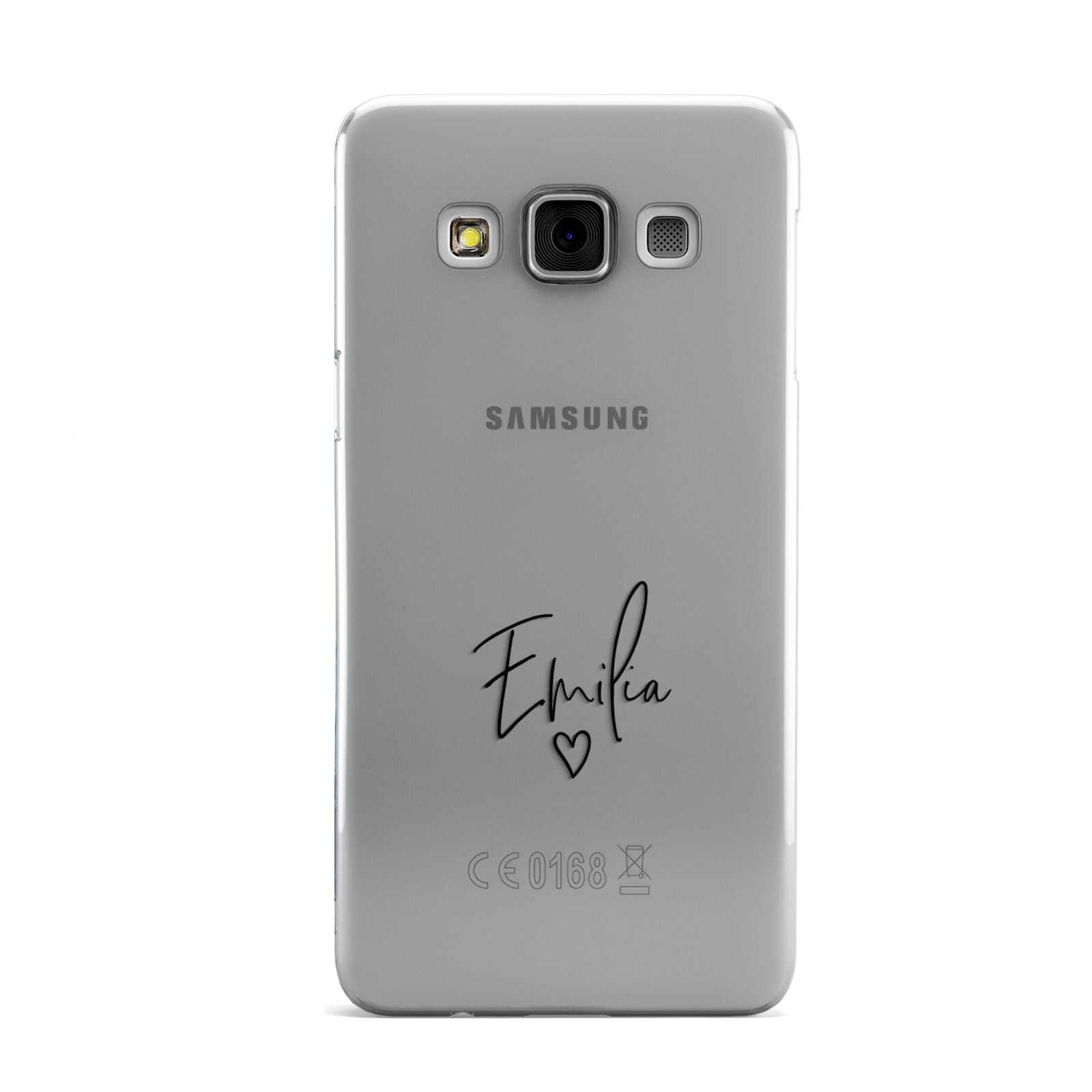 Transparent Black Handwritten Name Samsung Galaxy A3 Case