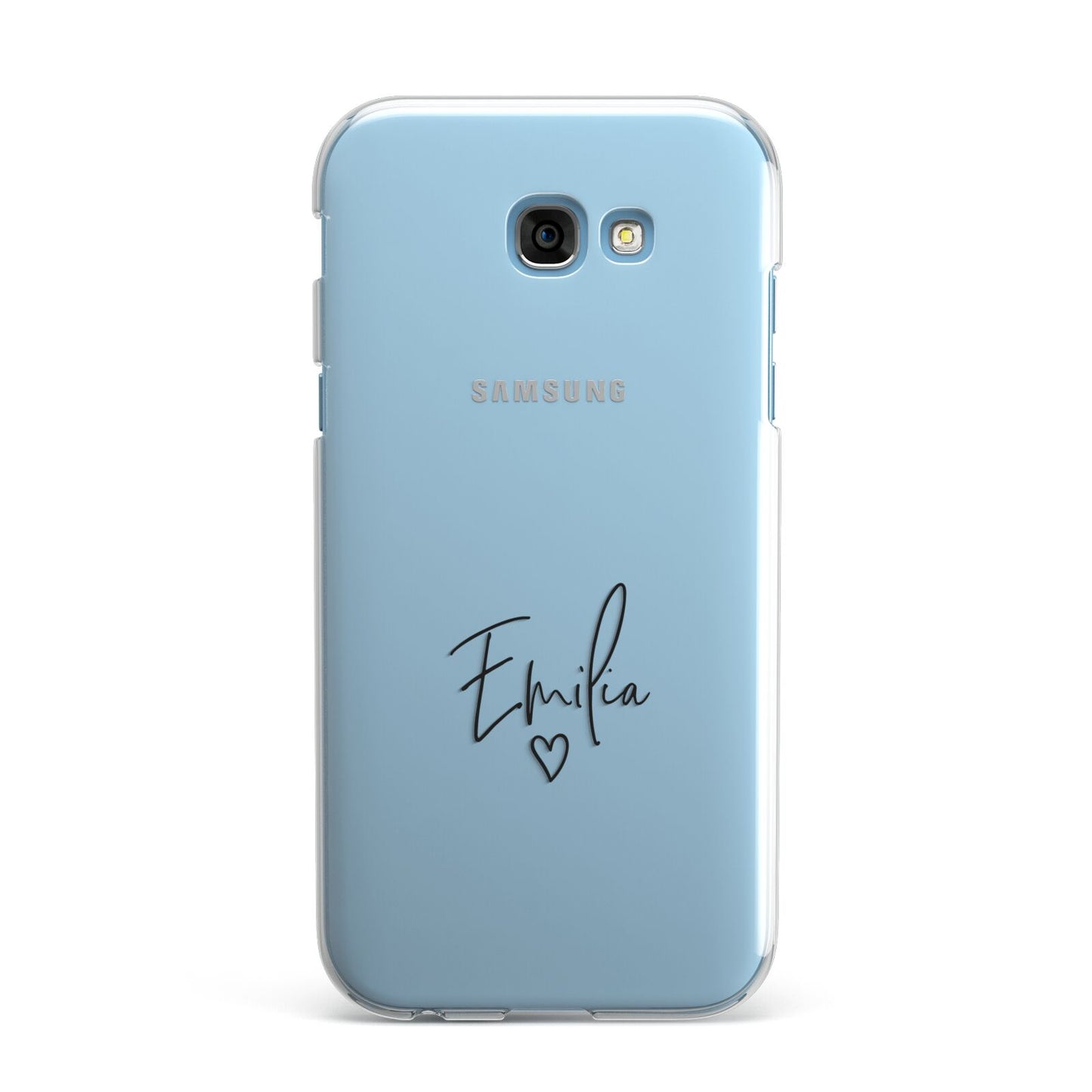 Transparent Black Handwritten Name Samsung Galaxy A7 2017 Case