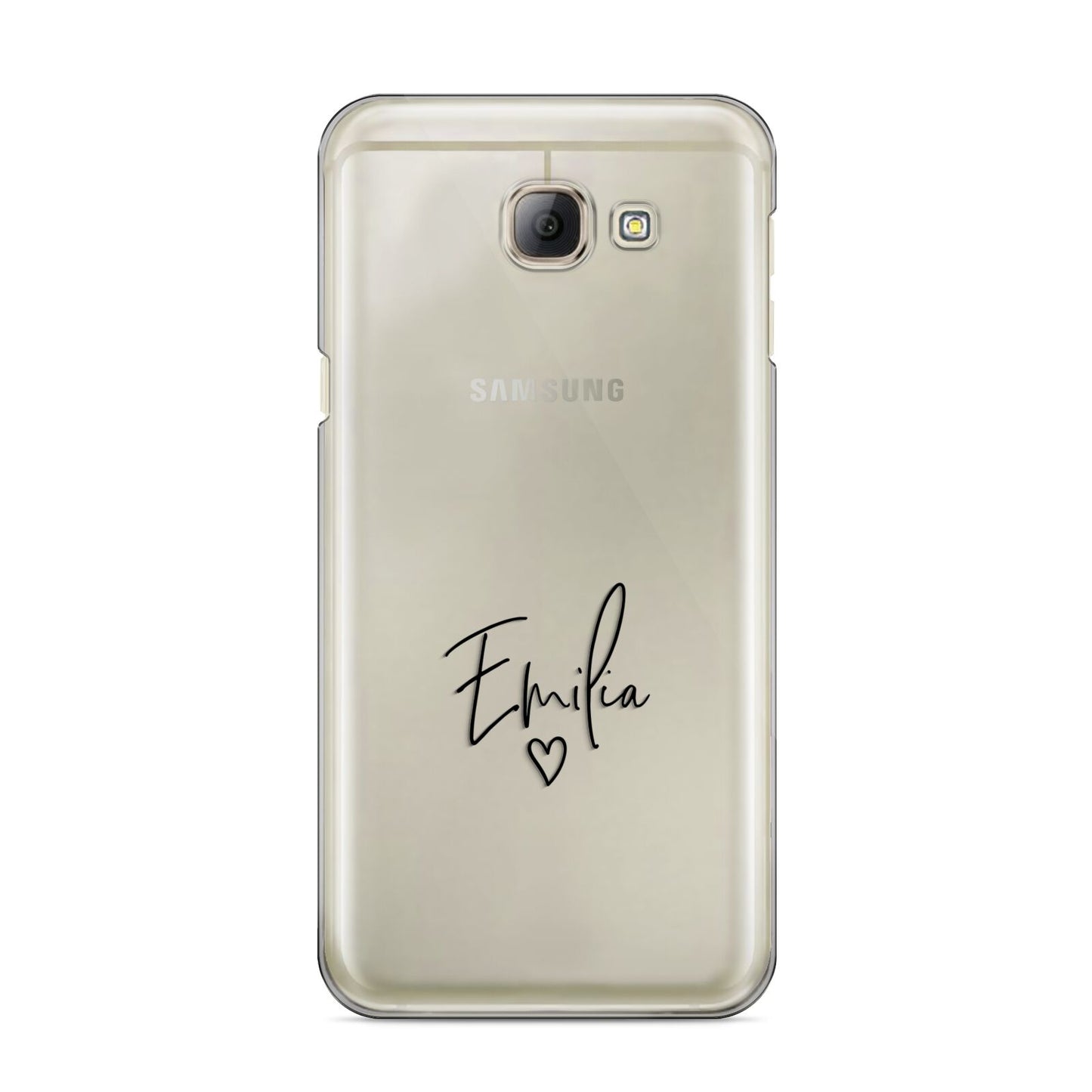 Transparent Black Handwritten Name Samsung Galaxy A8 2016 Case