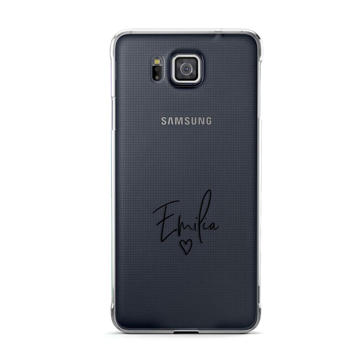 Transparent Black Handwritten Name Samsung Galaxy Alpha Case