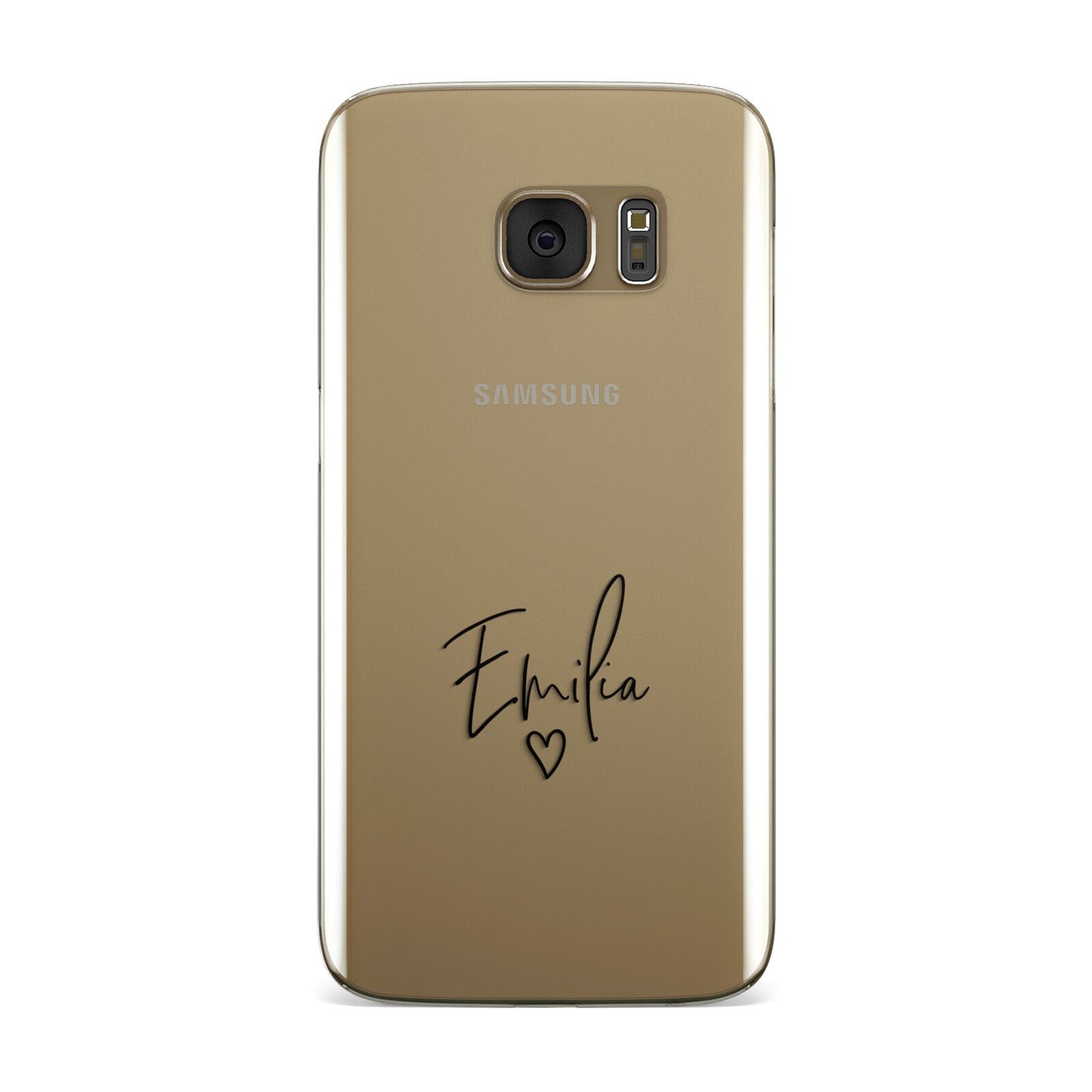 Transparent Black Handwritten Name Samsung Galaxy Case