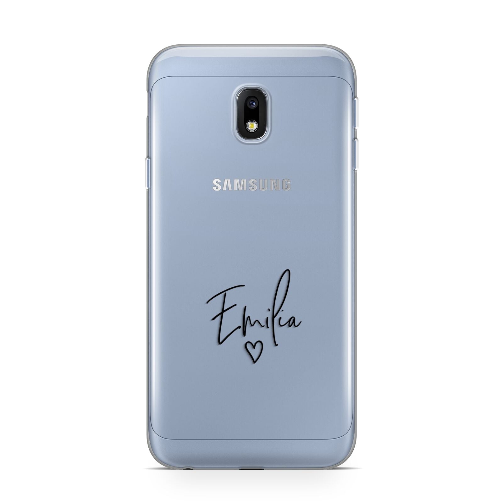 Transparent Black Handwritten Name Samsung Galaxy J3 2017 Case