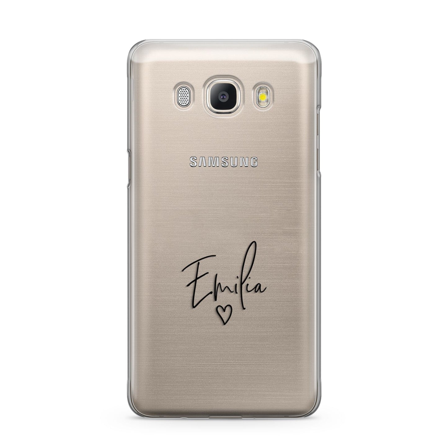 Transparent Black Handwritten Name Samsung Galaxy J5 2016 Case