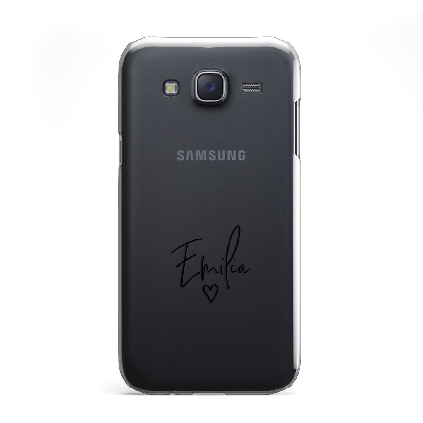 Transparent Black Handwritten Name Samsung Galaxy J5 Case