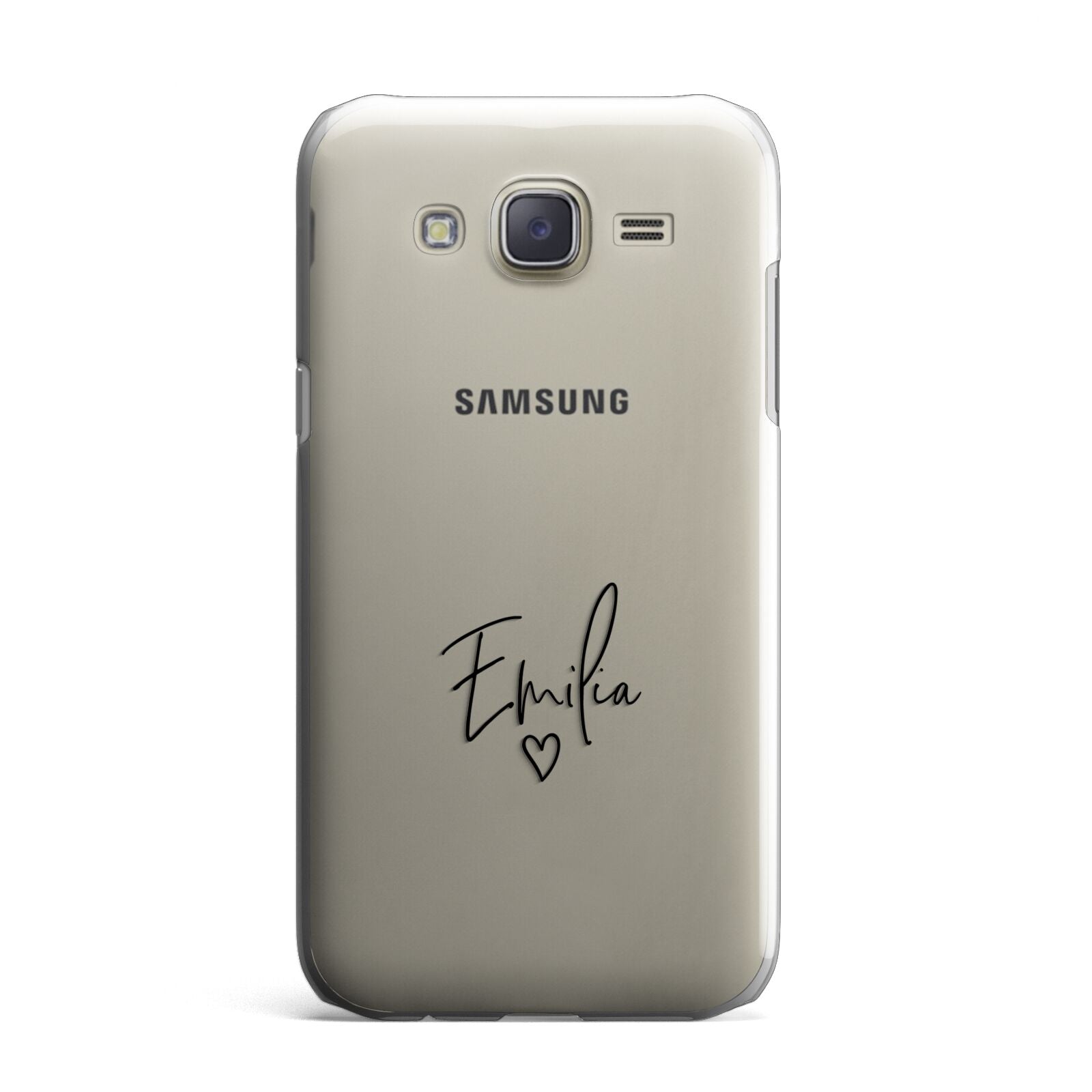 Transparent Black Handwritten Name Samsung Galaxy J7 Case