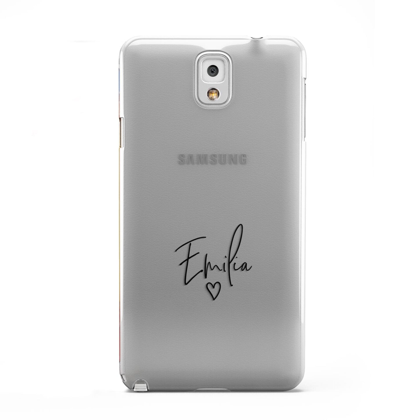 Transparent Black Handwritten Name Samsung Galaxy Note 3 Case