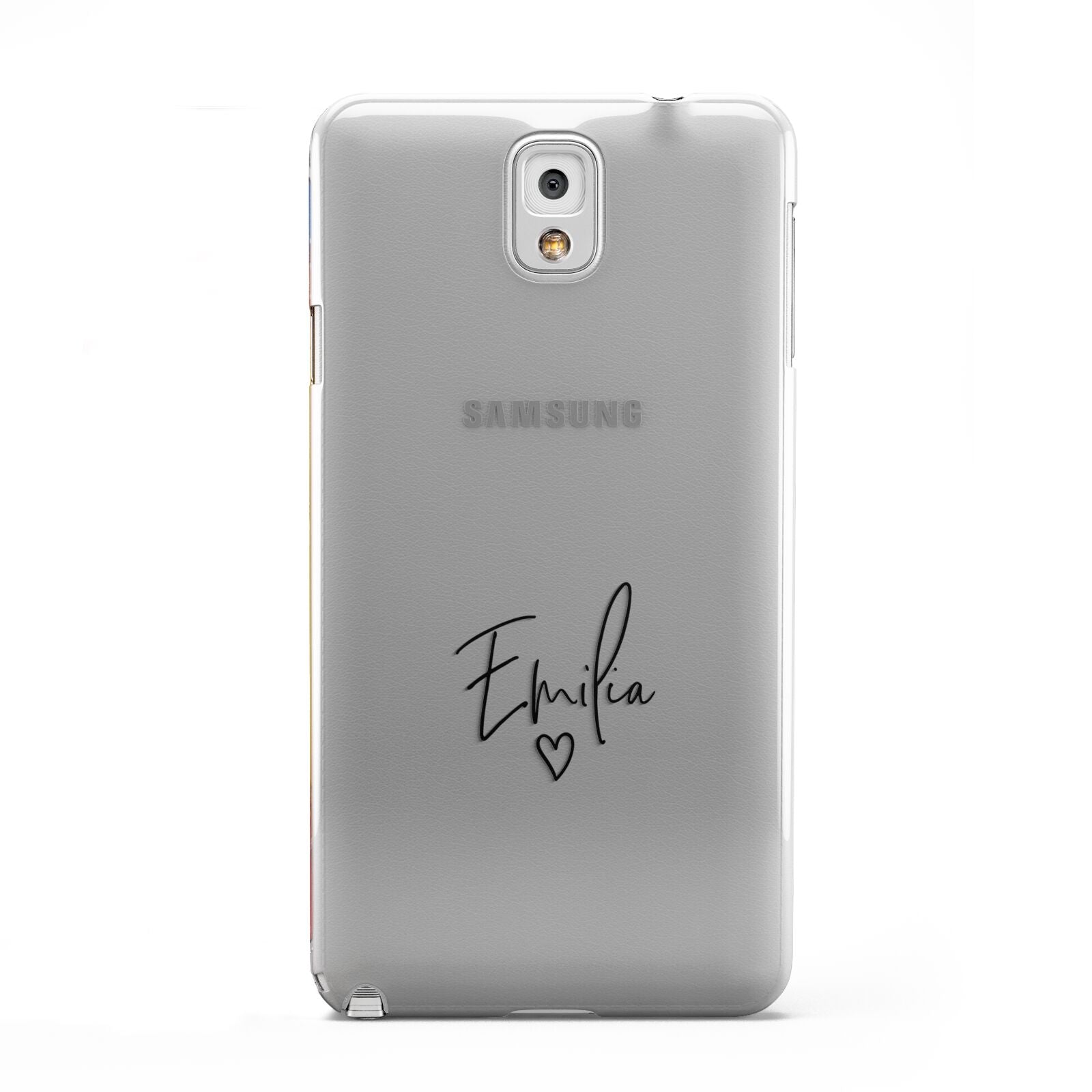 Transparent Black Handwritten Name Samsung Galaxy Note 3 Case