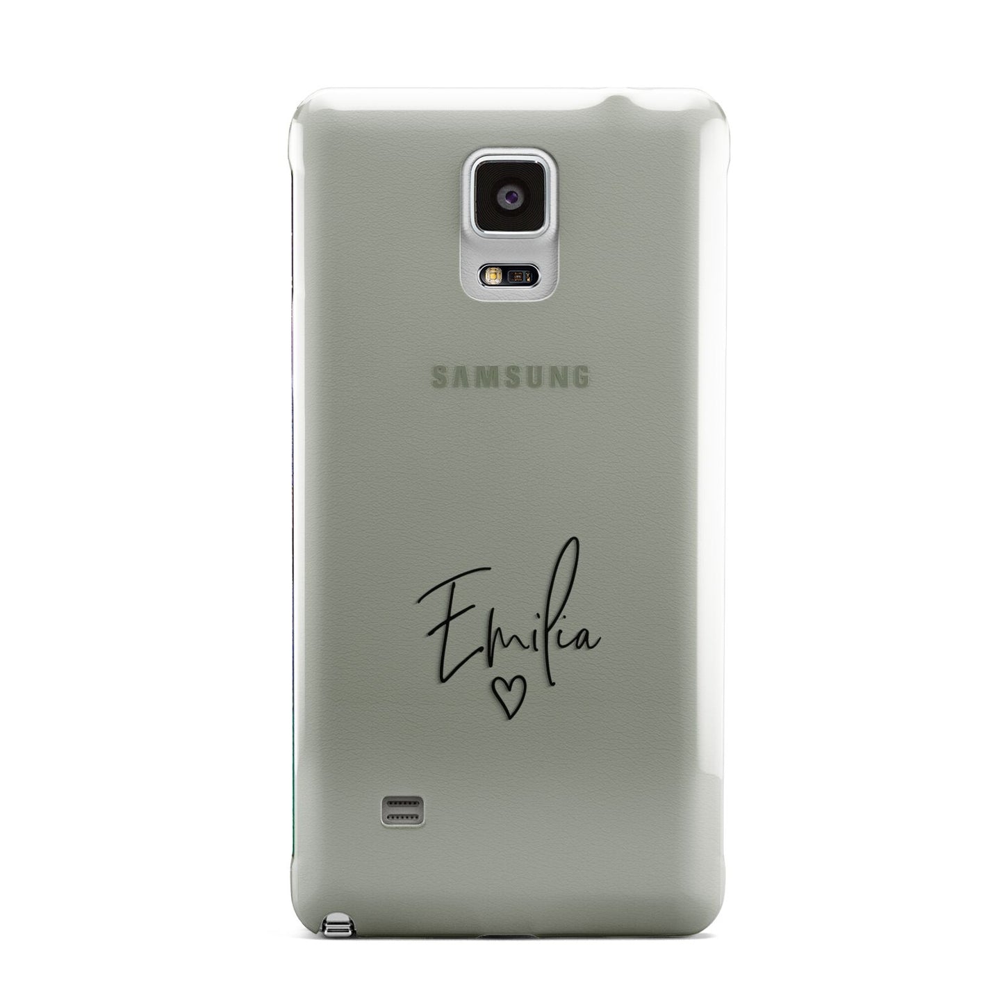 Transparent Black Handwritten Name Samsung Galaxy Note 4 Case