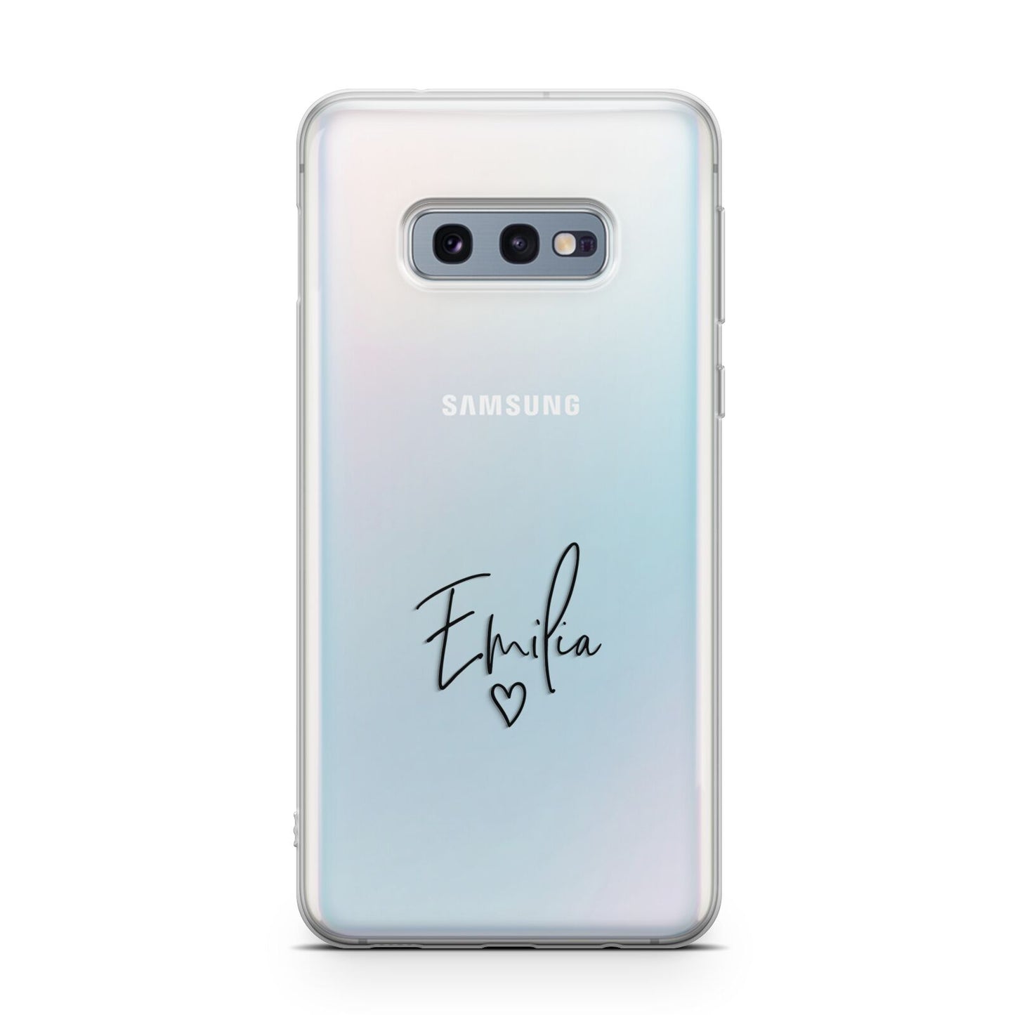 Transparent Black Handwritten Name Samsung Galaxy S10E Case