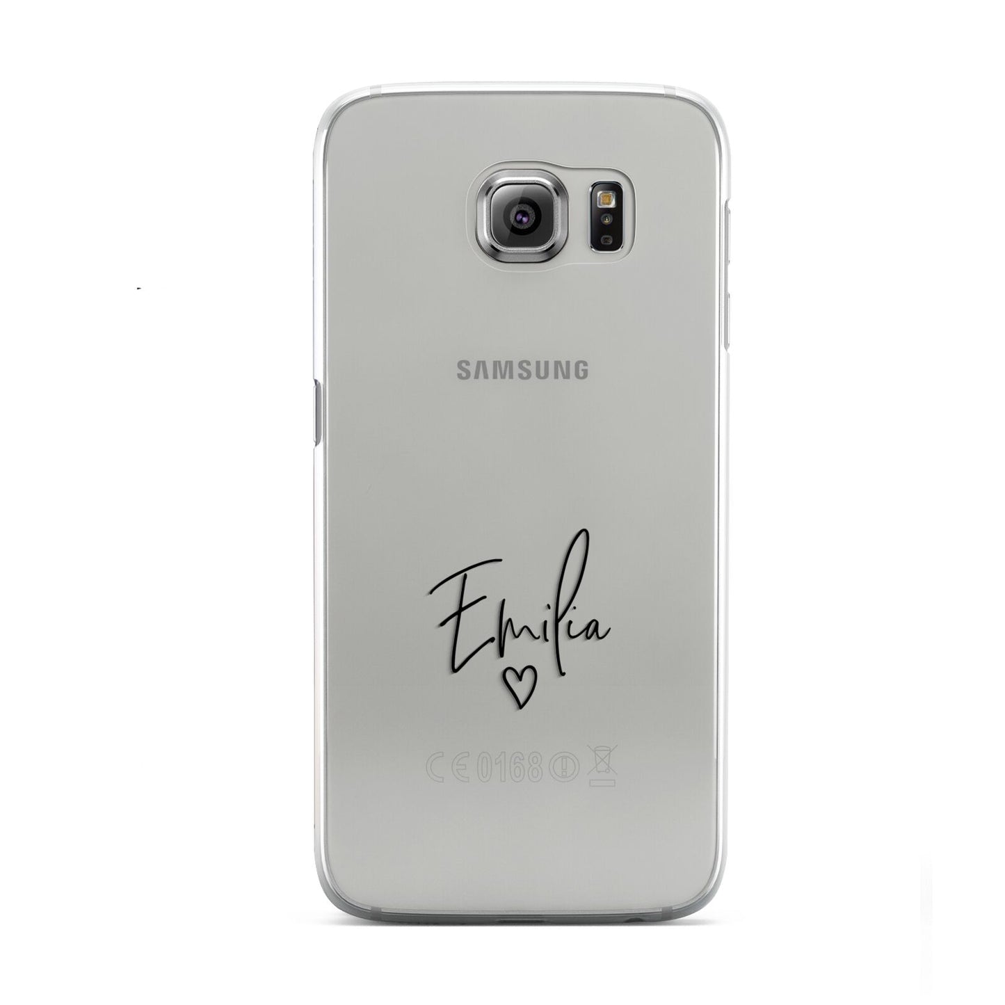 Transparent Black Handwritten Name Samsung Galaxy S6 Case