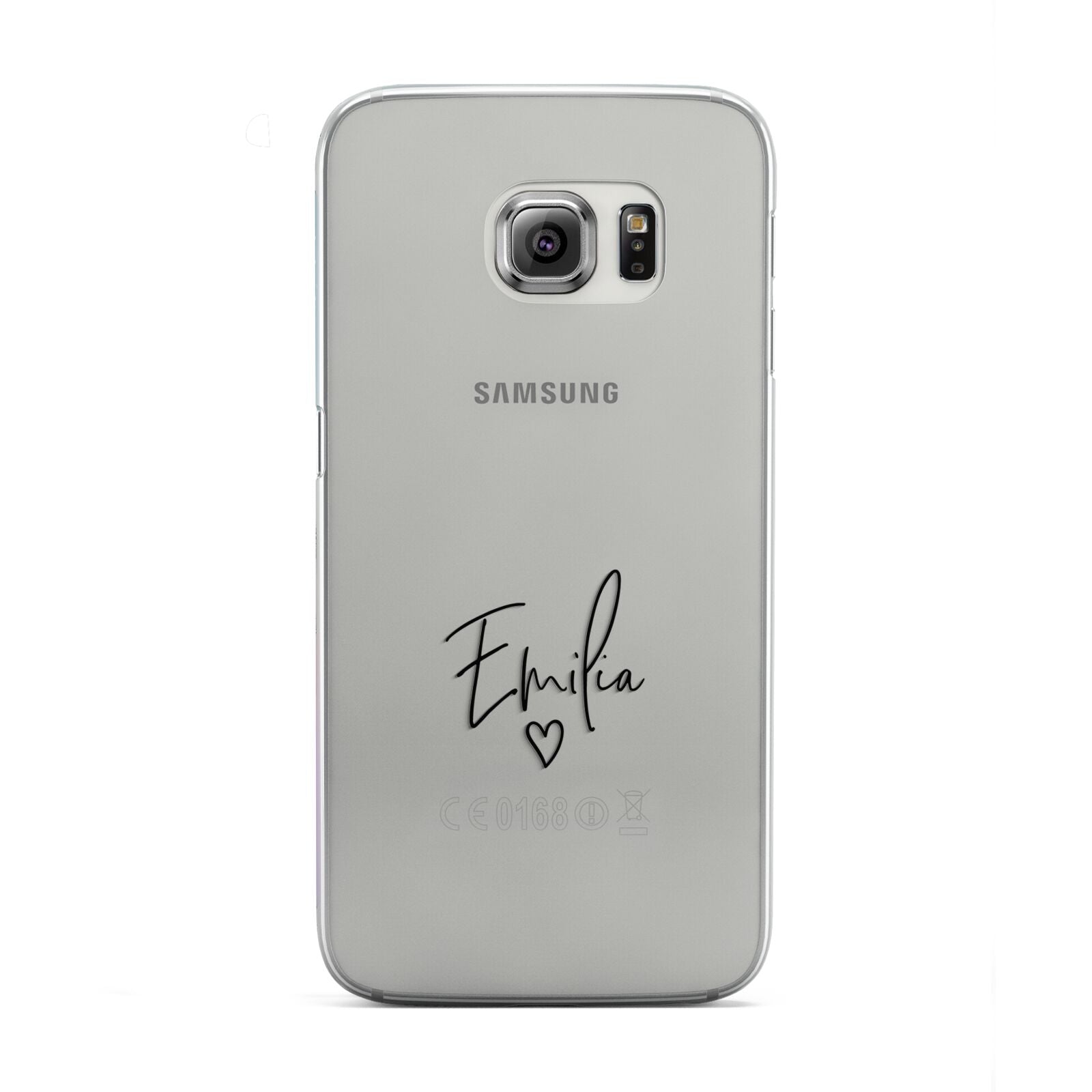 Transparent Black Handwritten Name Samsung Galaxy S6 Edge Case