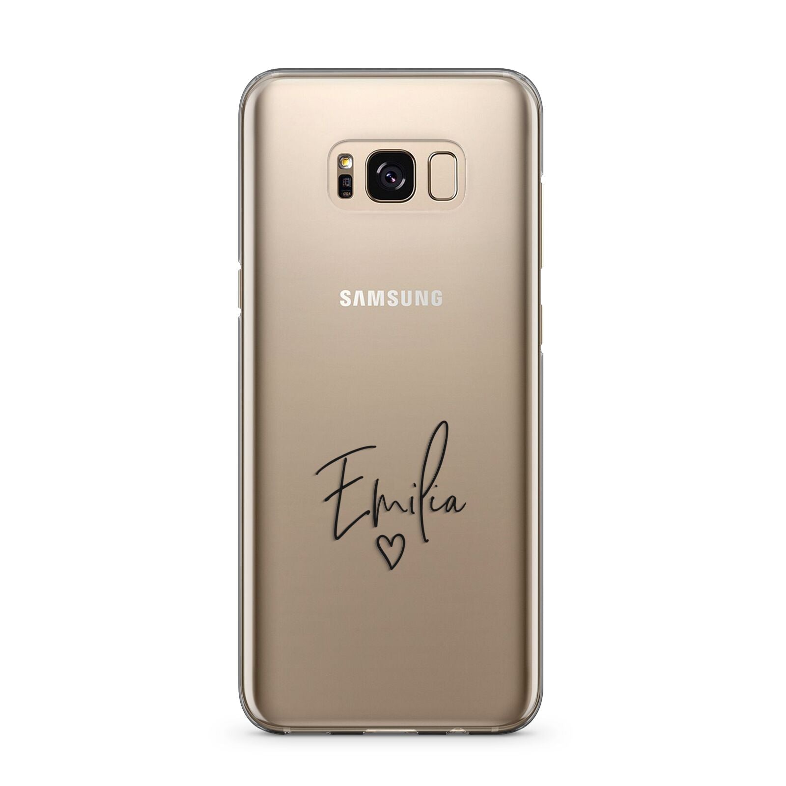 Transparent Black Handwritten Name Samsung Galaxy S8 Plus Case