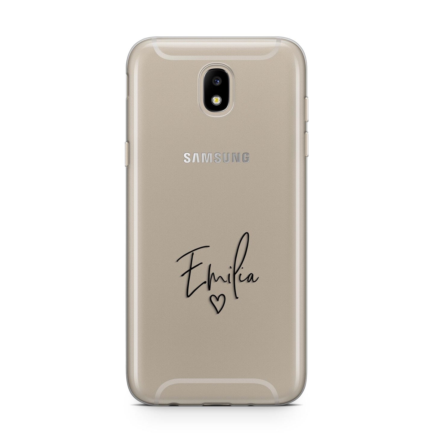 Transparent Black Handwritten Name Samsung J5 2017 Case