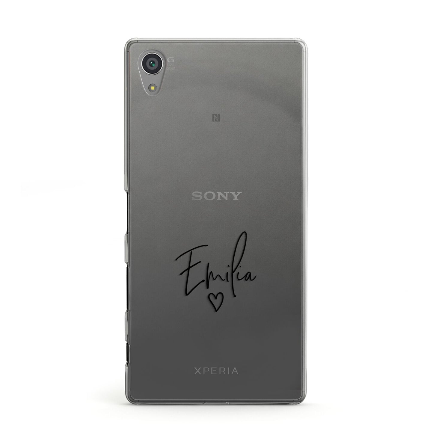 Transparent Black Handwritten Name Sony Xperia Case