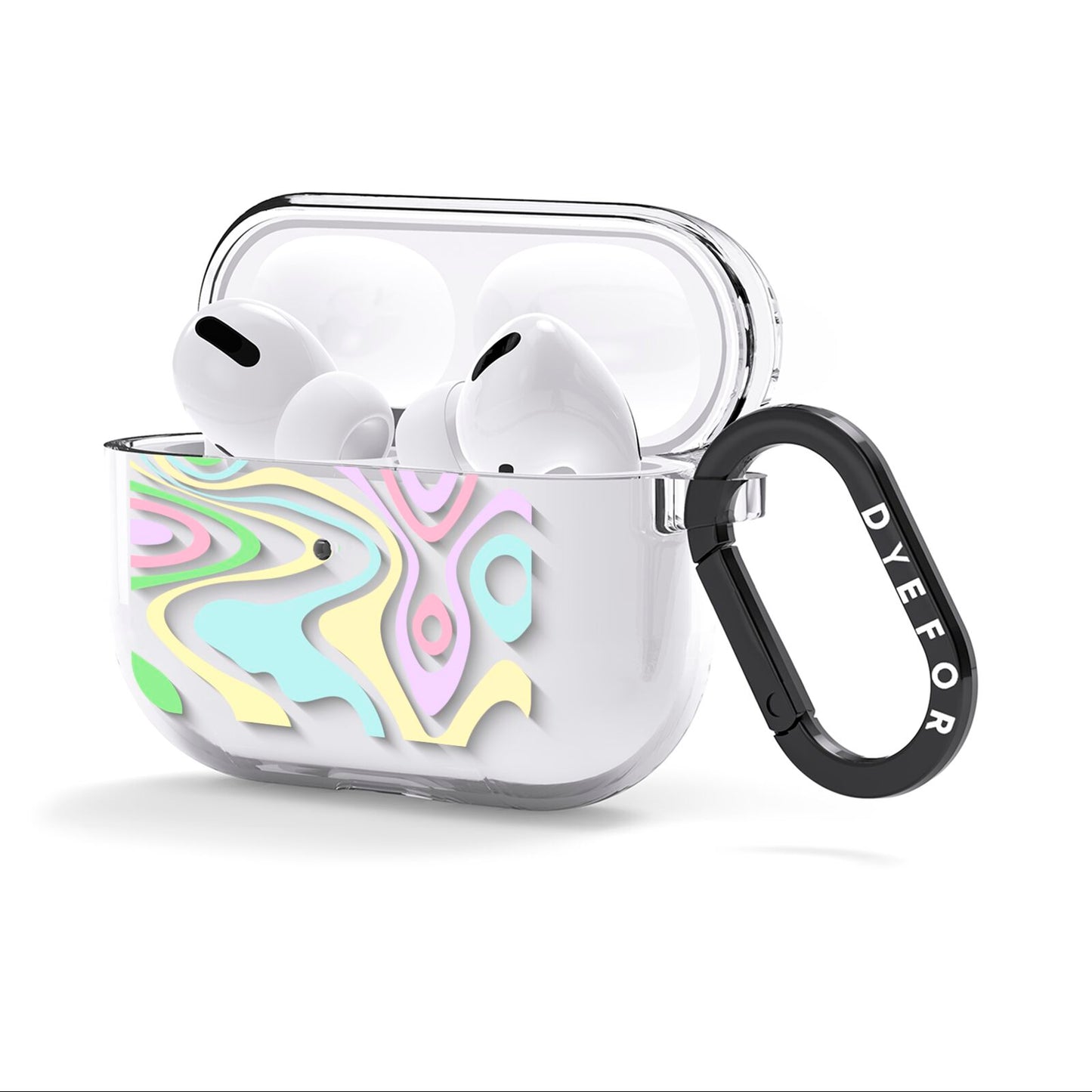 Transparent Swirl AirPods Clear Case 3rd Gen Side Image