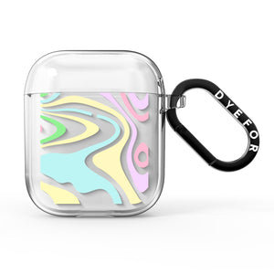 Transparent Swirl AirPods Case