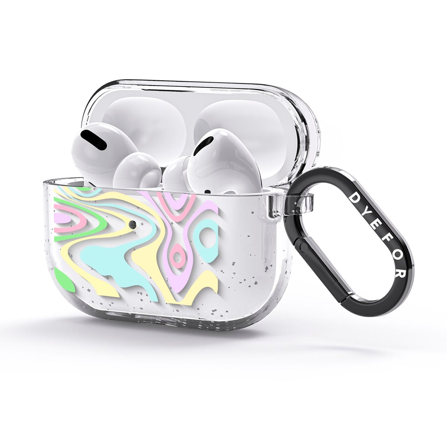 Transparent Swirl AirPods Glitter Case 3rd Gen Side Image