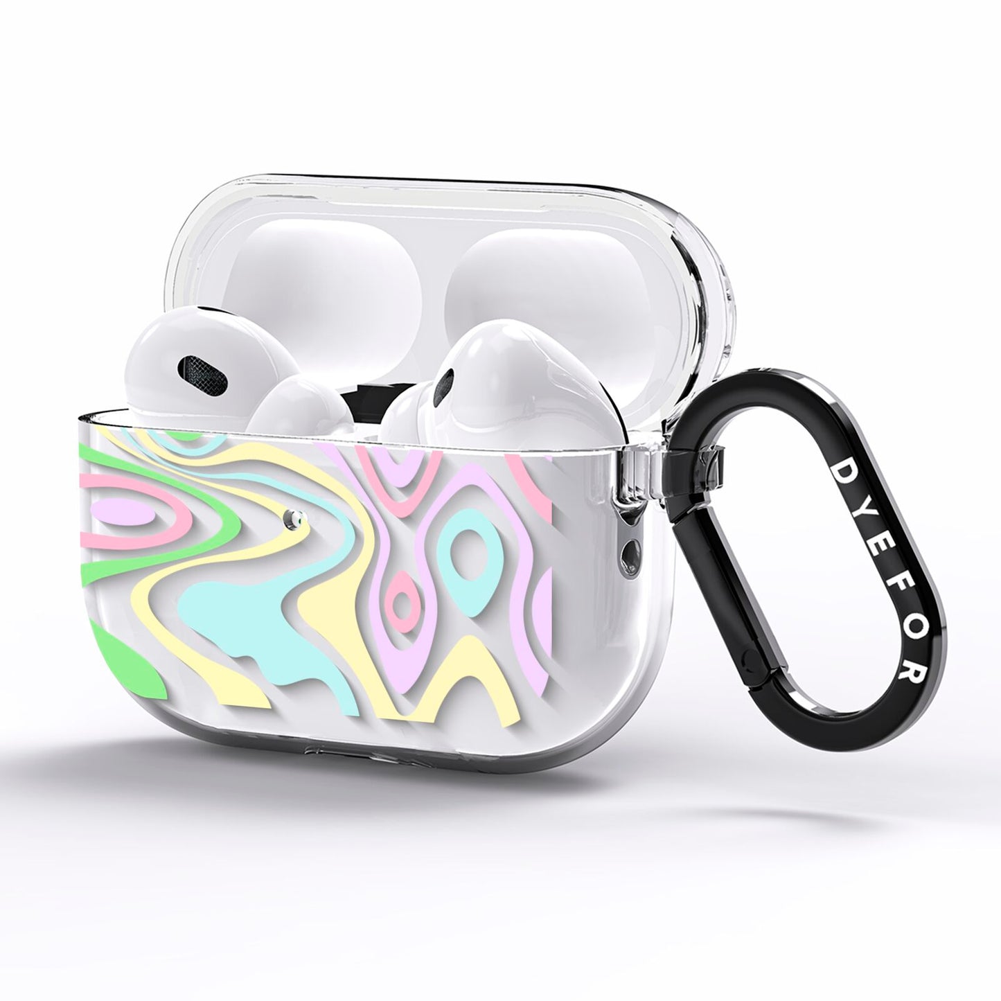 Transparent Swirl AirPods Pro Clear Case Side Image