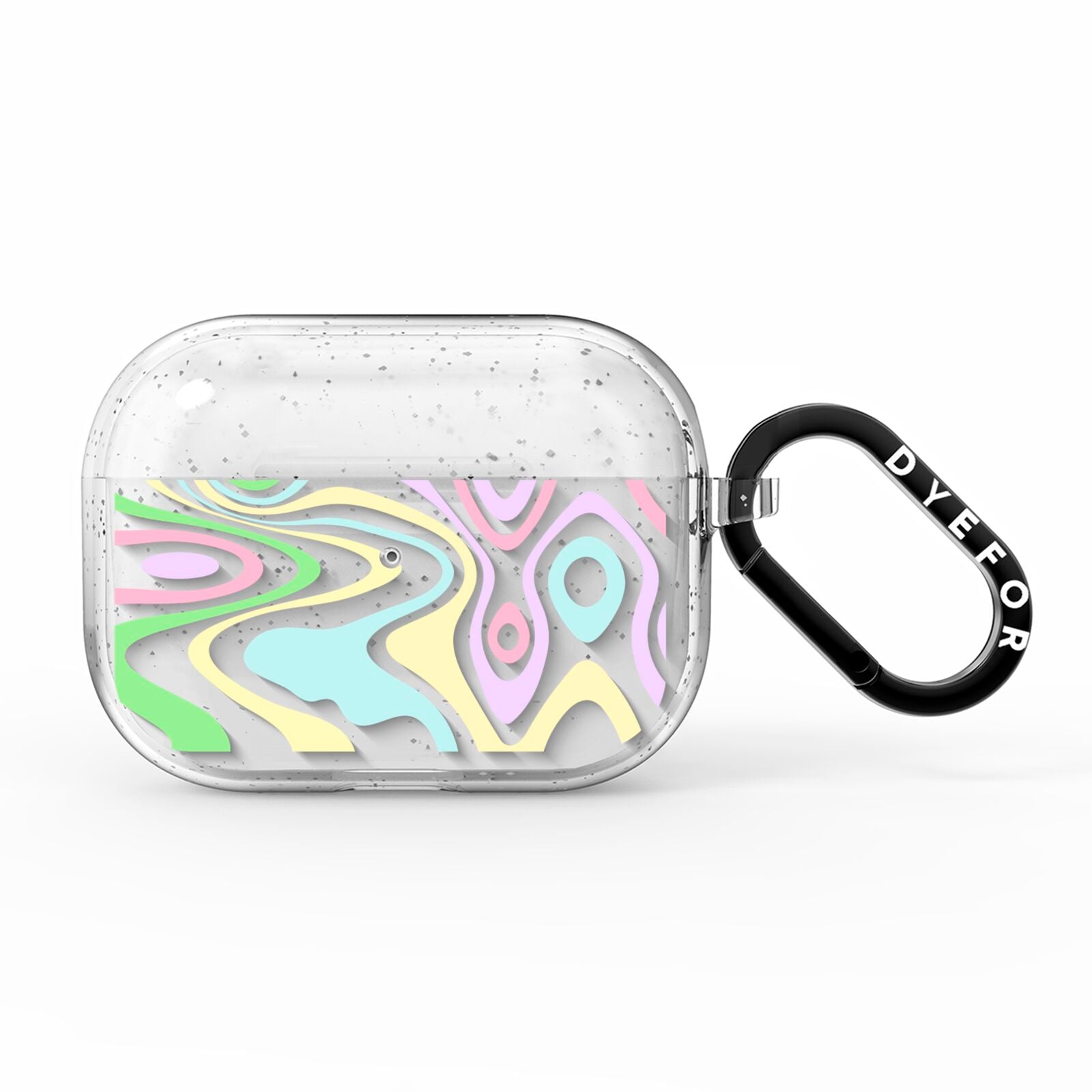 Transparent Swirl AirPods Pro Glitter Case