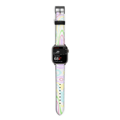 Transparent Swirl Apple Watch Strap Size 38mm with Space Grey Hardware