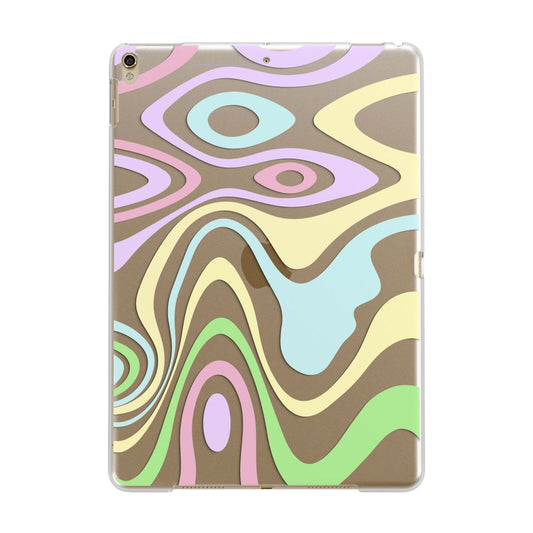 Transparent Swirl Apple iPad Gold Case