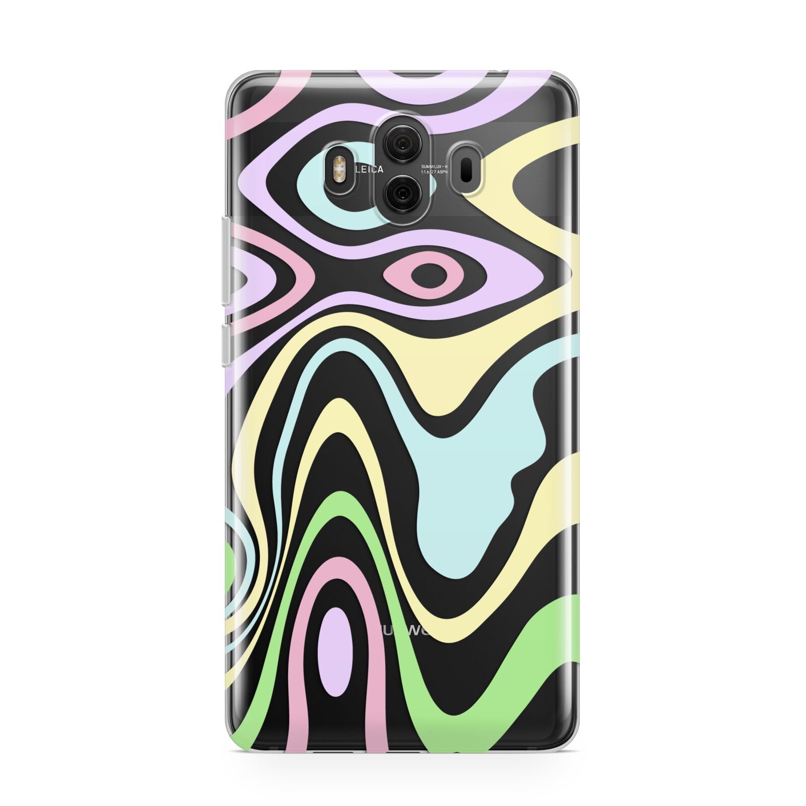 Transparent Swirl Huawei Mate 10 Protective Phone Case