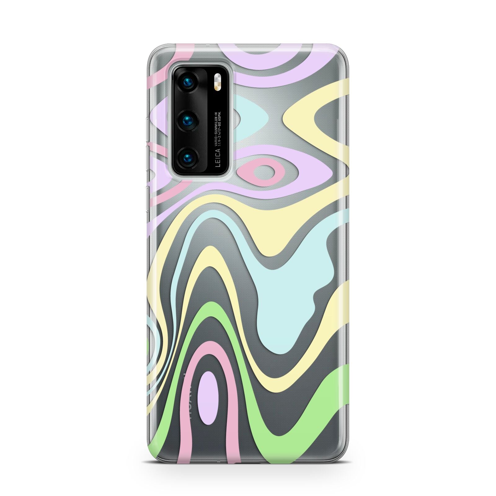 Transparent Swirl Huawei P40 Phone Case