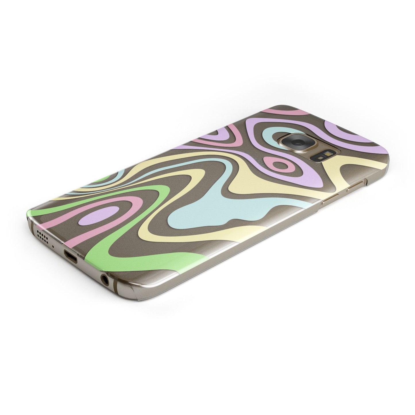 Transparent Swirl Protective Samsung Galaxy Case Angled Image