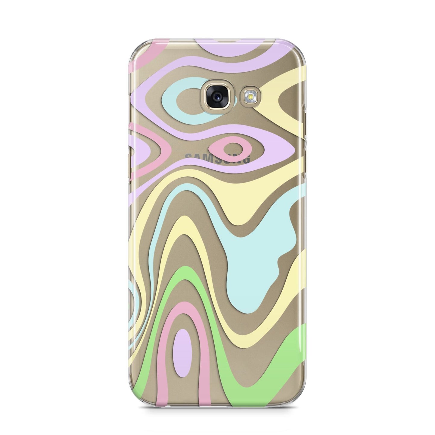 Transparent Swirl Samsung Galaxy A5 2017 Case on gold phone