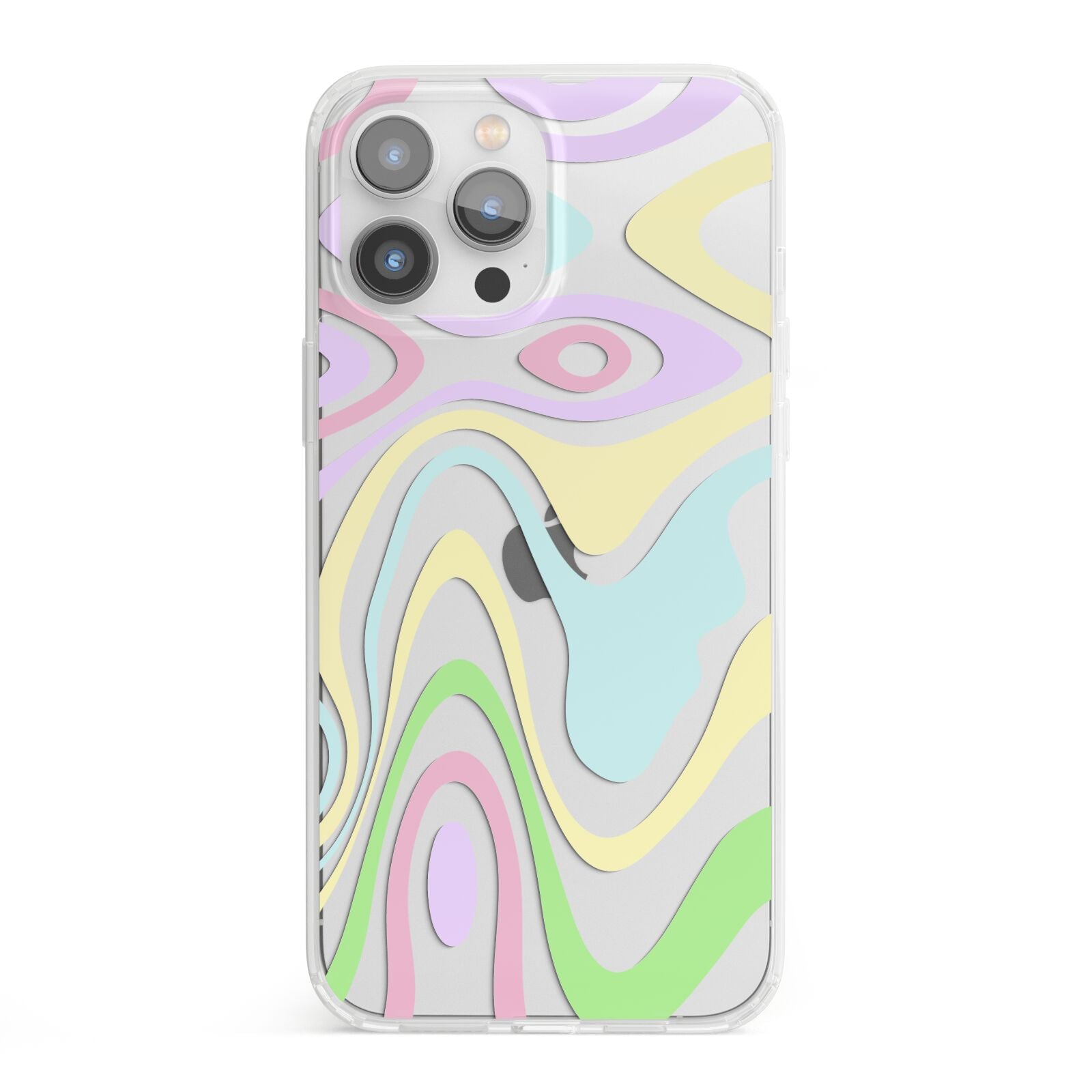 Transparent Swirl iPhone 13 Pro Max Clear Bumper Case