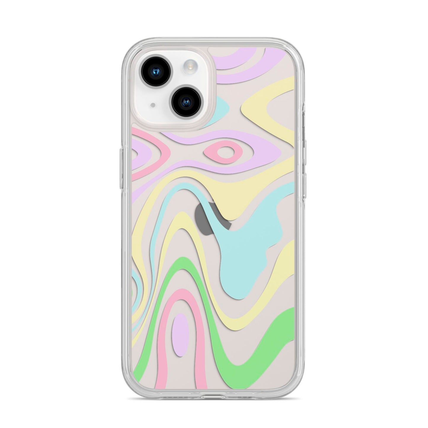 Transparent Swirl iPhone 14 Clear Tough Case Starlight