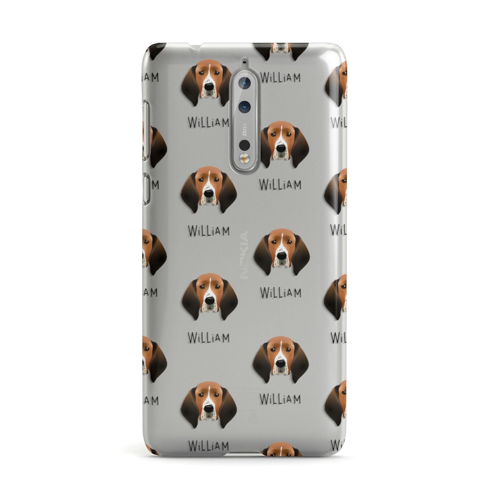 Treeing Walker Coonhound Icon with Name Nokia Case