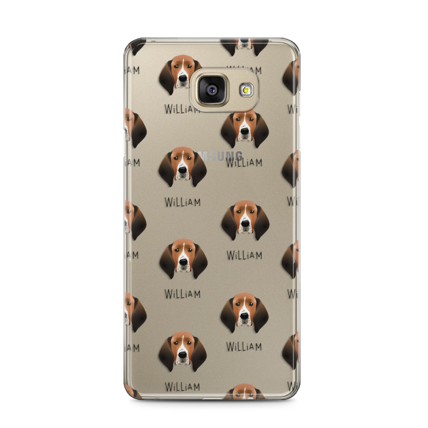 Treeing Walker Coonhound Icon with Name Samsung Galaxy A5 2016 Case on gold phone