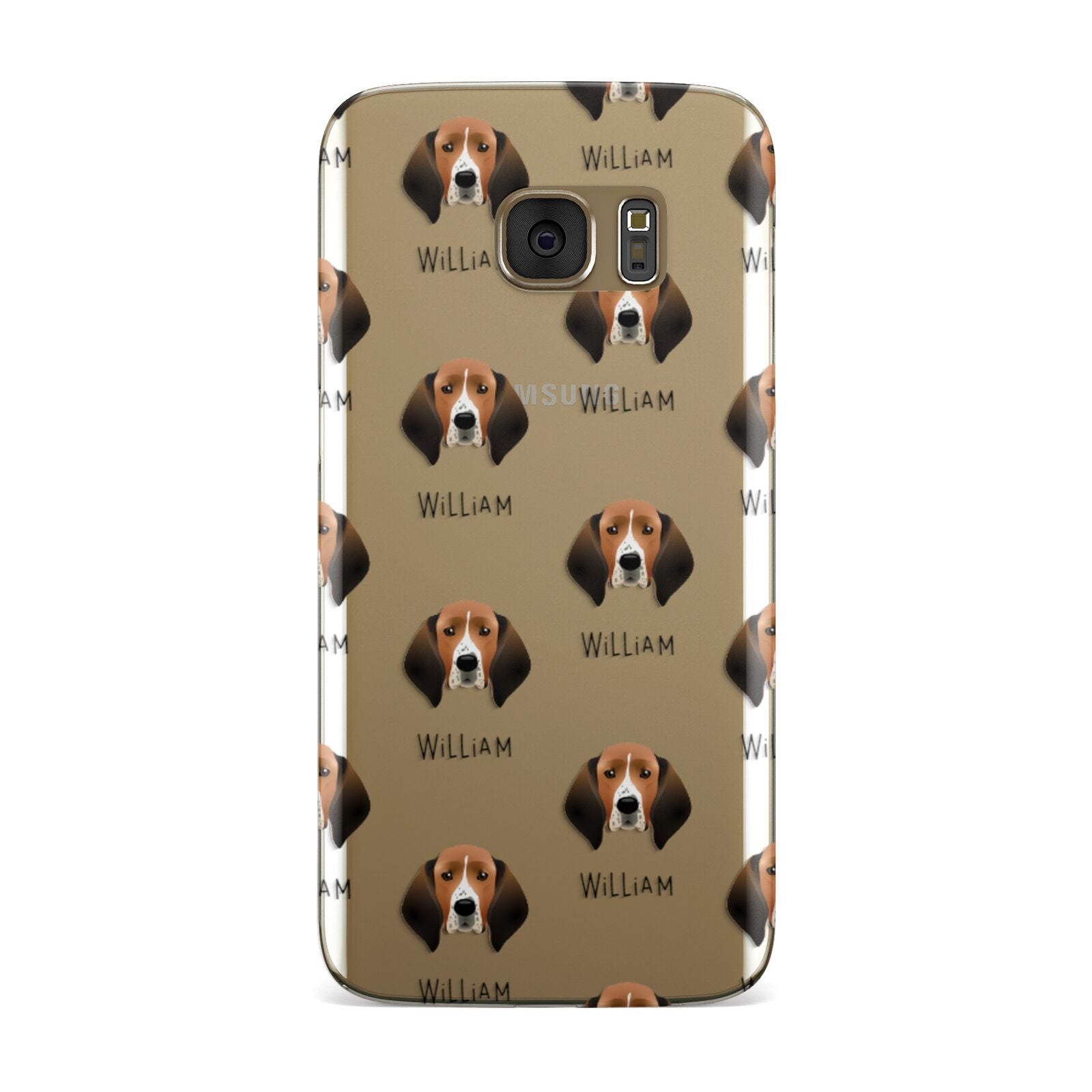 Treeing Walker Coonhound Icon with Name Samsung Galaxy Case