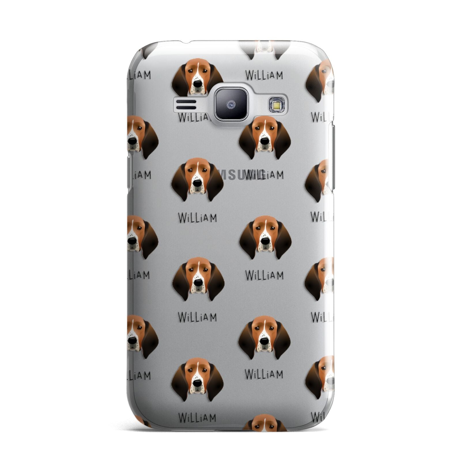 Treeing Walker Coonhound Icon with Name Samsung Galaxy J1 2015 Case