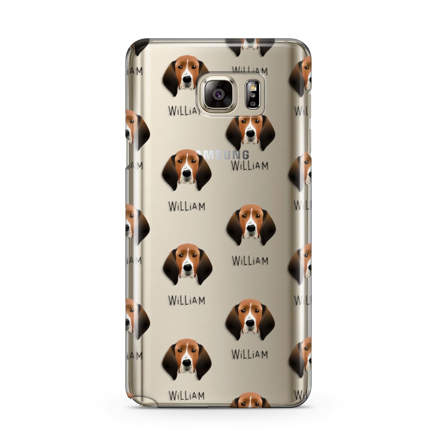 Treeing Walker Coonhound Icon with Name Samsung Galaxy Note 5 Case