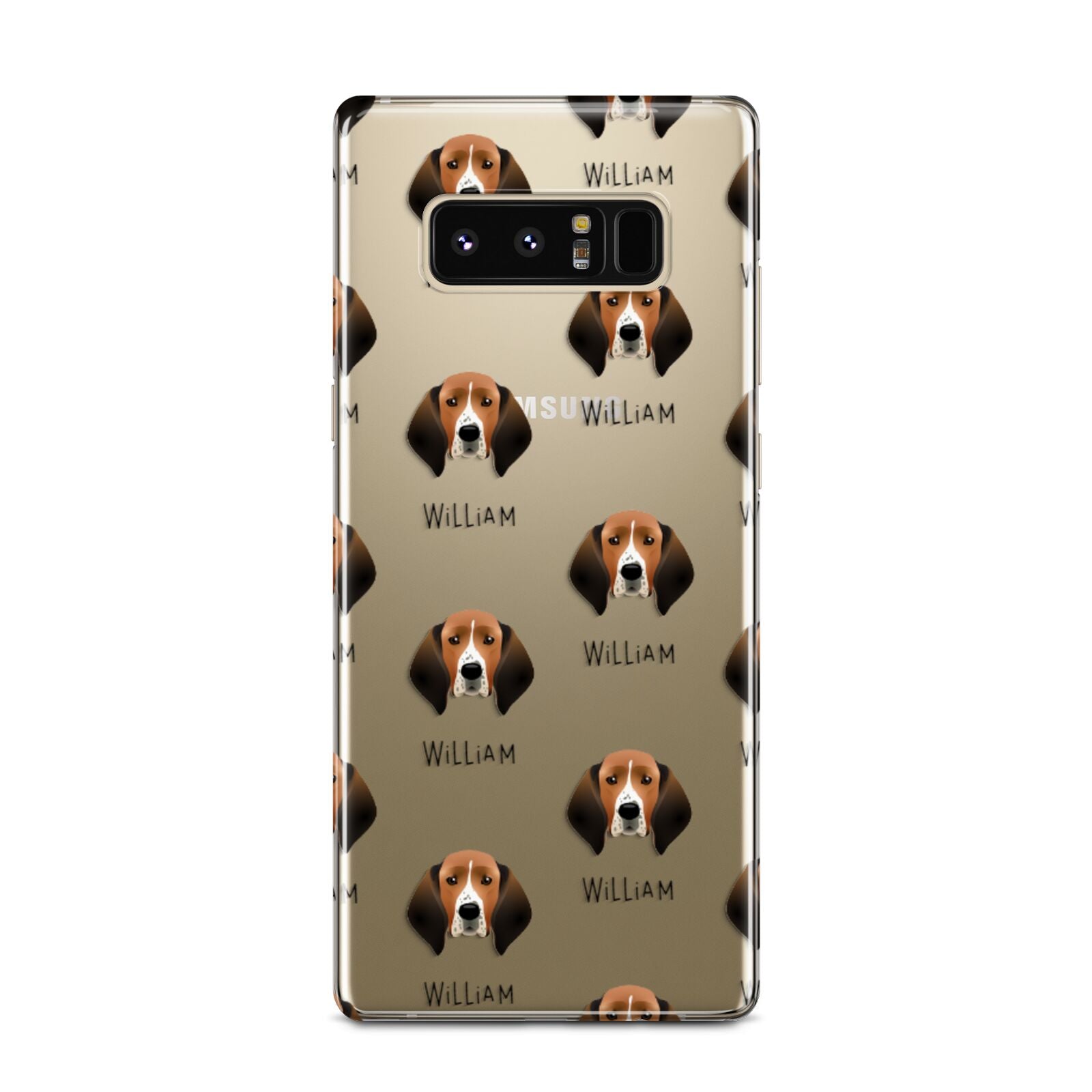 Treeing Walker Coonhound Icon with Name Samsung Galaxy Note 8 Case