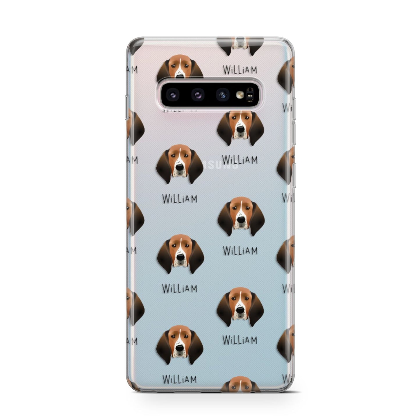 Treeing Walker Coonhound Icon with Name Samsung Galaxy S10 Case