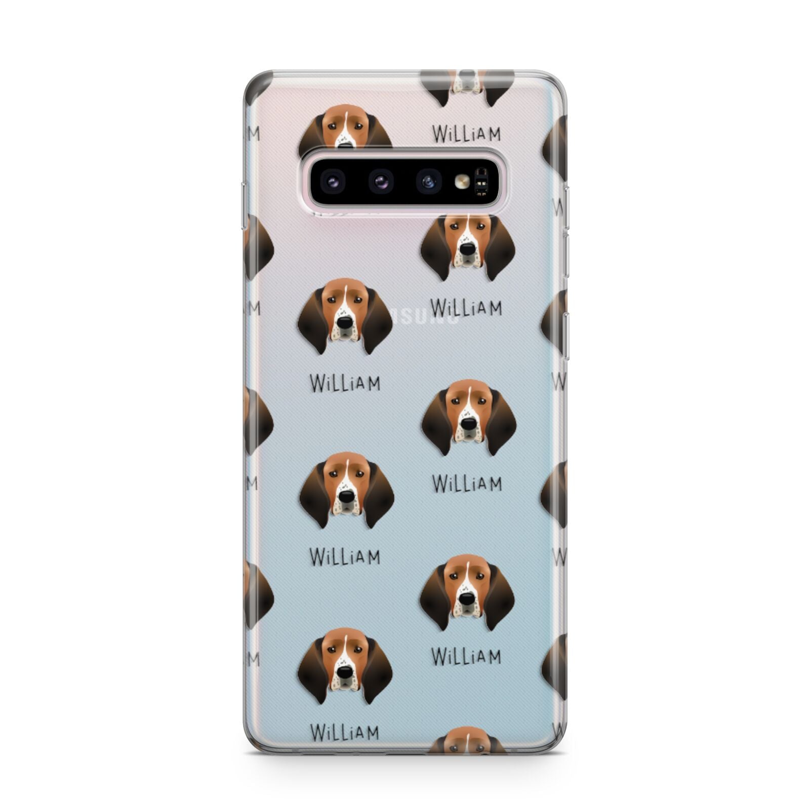 Treeing Walker Coonhound Icon with Name Samsung Galaxy S10 Plus Case