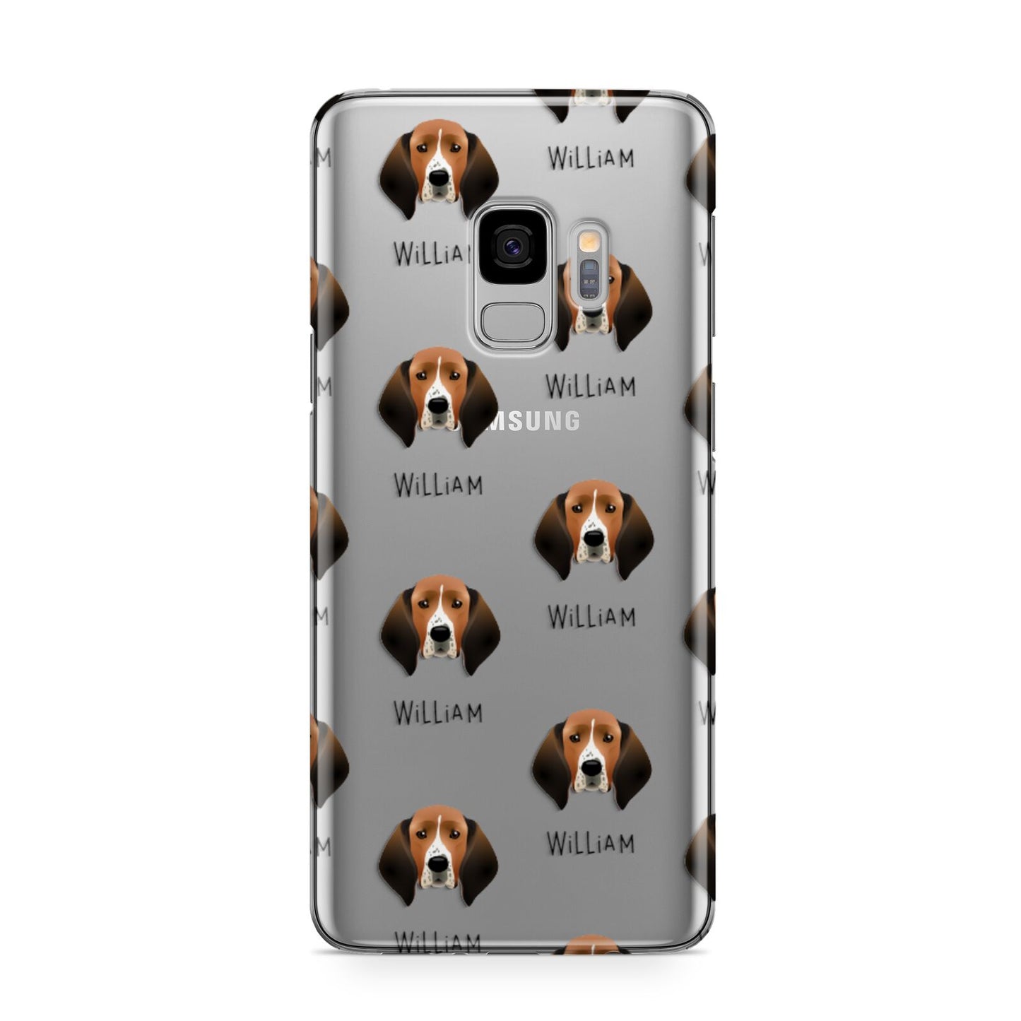 Treeing Walker Coonhound Icon with Name Samsung Galaxy S9 Case