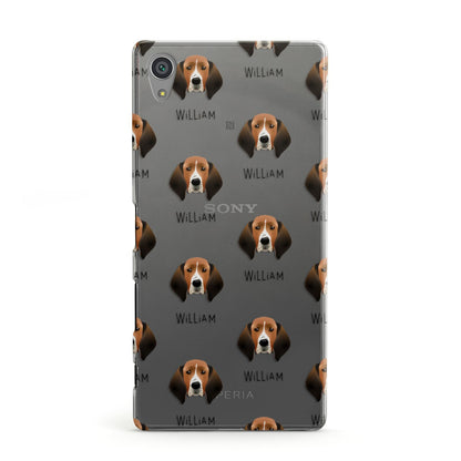 Treeing Walker Coonhound Icon with Name Sony Xperia Case