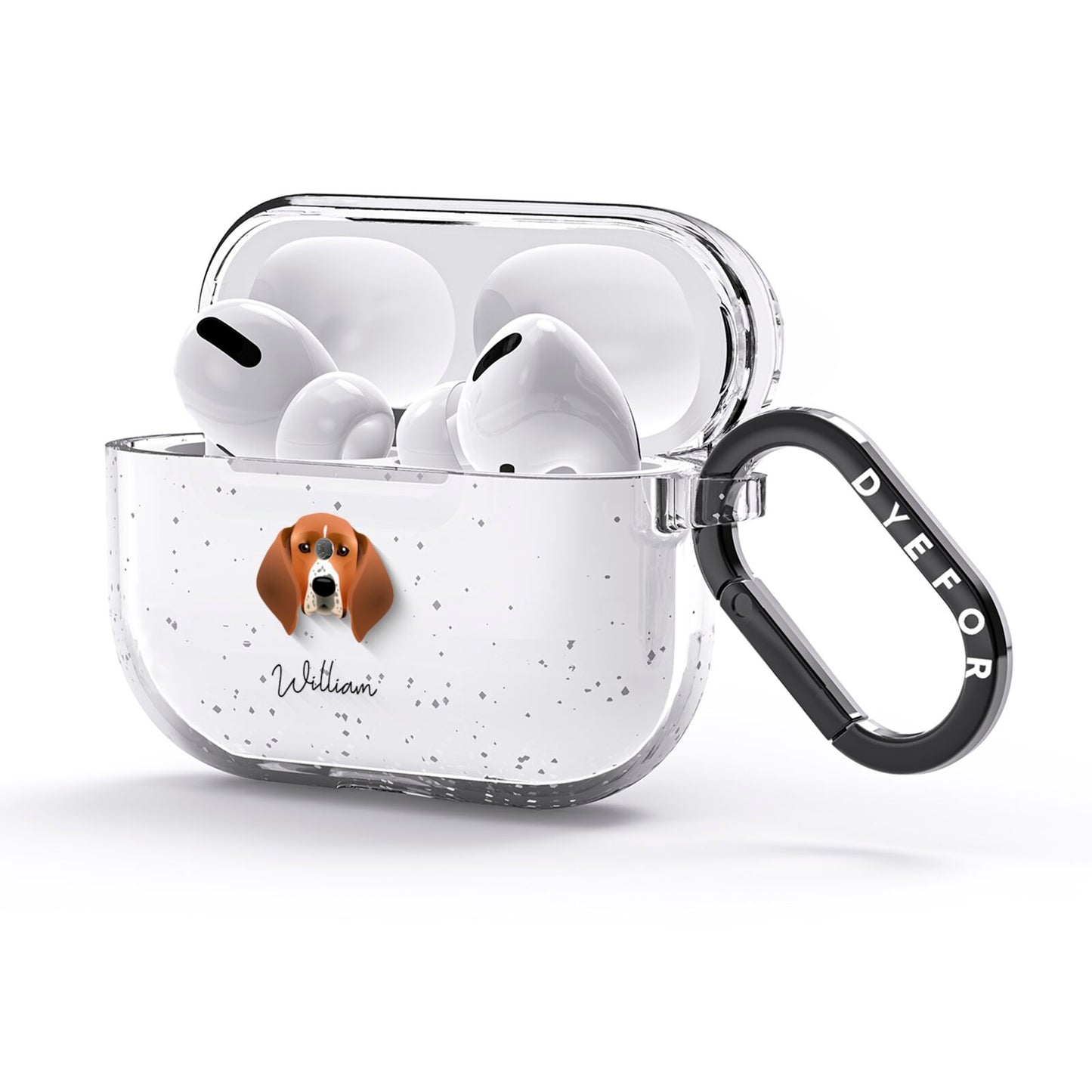 Treeing Walker Coonhound Personalised AirPods Glitter Case 3rd Gen Side Image