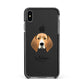 Treeing Walker Coonhound Personalised Apple iPhone Xs Max Impact Case Black Edge on Black Phone